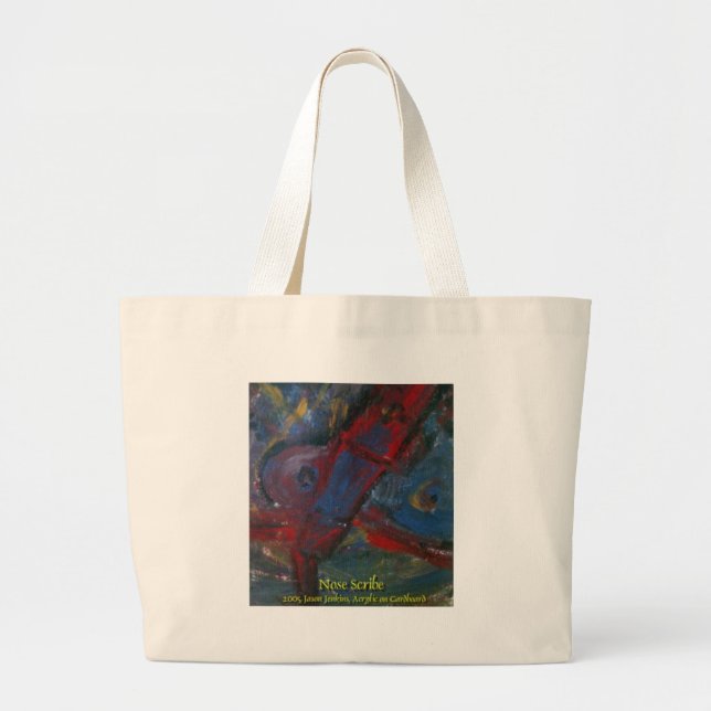 nose scribe large tote bag (Front)