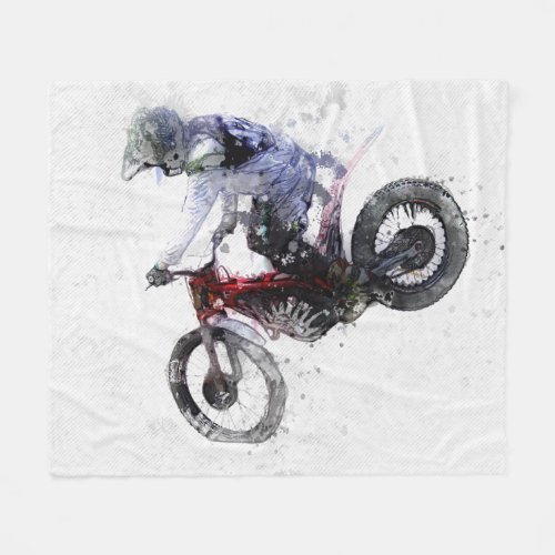 Nose Stand _ Motocross Fleece Blanket