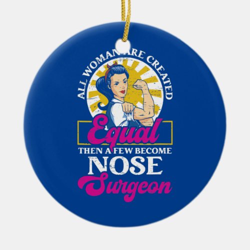 Nose Surgeon Girl Rhinoplasty Cosmetic Funny Nose Ceramic Ornament