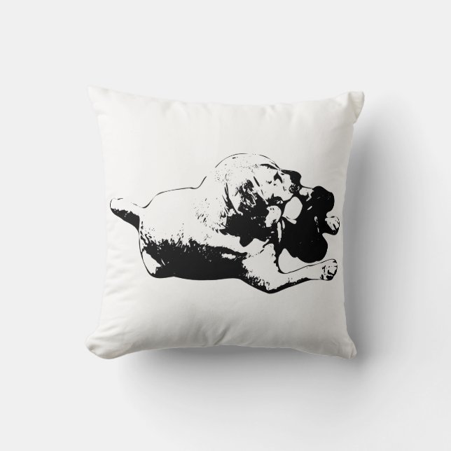 Nose-to-Nose Calm Throw Pillow (Front)