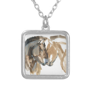 Nose to Nose Silver Plated Necklace