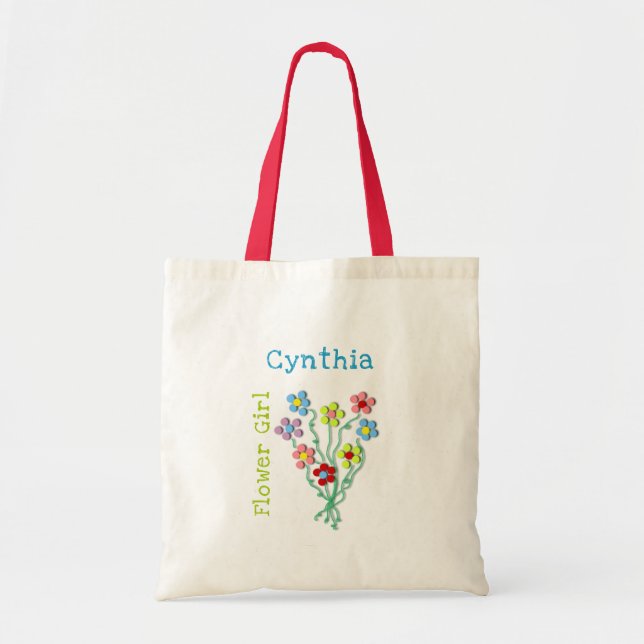 Nosegay Floral Bouquet Flower Girl’s Gift Bag (Front)