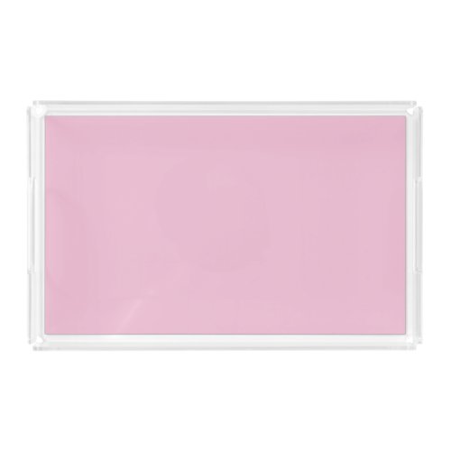 Nosegay Light Pink Solid Color Print Blush Acrylic Tray