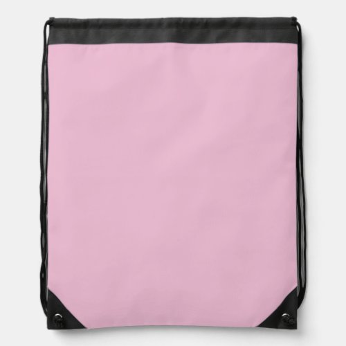 Nosegay Light Pink Solid Color Print Blush Drawstring Bag