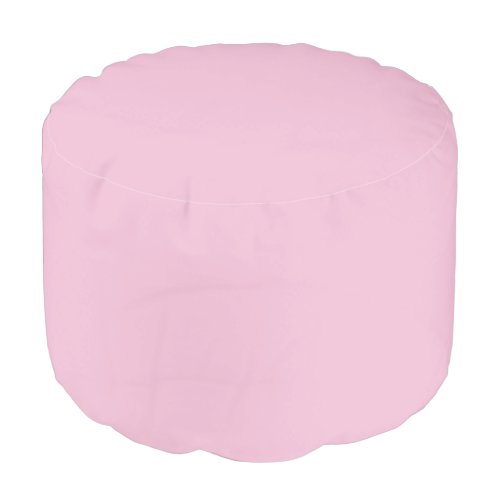 Nosegay Light Pink Solid Color Print Blush Pouf