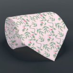 Nosegay Pink Wedding Keepsake  Neck Tie<br><div class="desc">Personalize the text with your details. Matching products are available. Feel free to get in touch with me to suggest items for this set or seek further assistance.</div>