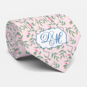 Nosegay Pink Wedding Keepsake  Neck Tie