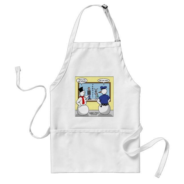Noseless Snowman Bunny Suspect Gifts & Tees Adult Apron (Front)