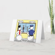 Noseless Snowman Bunny Suspect Gifts & Tees Holiday Card at Zazzle