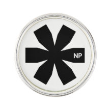 Nosetouch Press Round Silver Lapel Pin