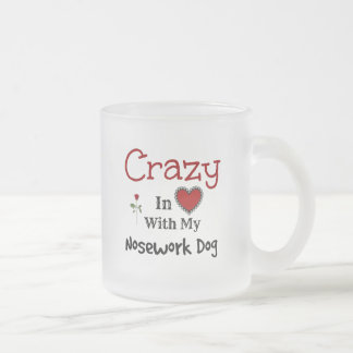 Nosework Dog Frosted Glass Coffee Mug