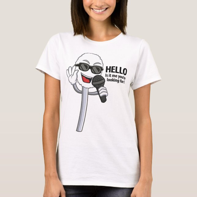 Nosework funny singing Q-tip T-Shirt (Front)