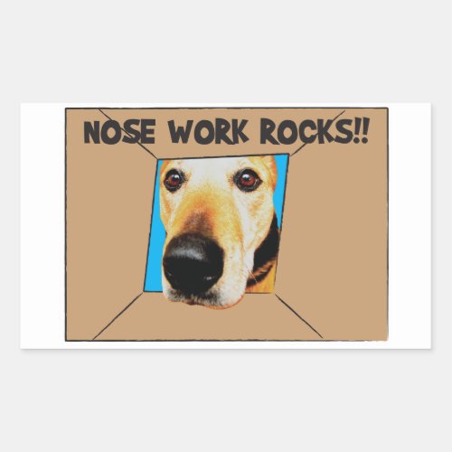 Nosework or Nose Work _ its fun for dogs Rectangular Sticker