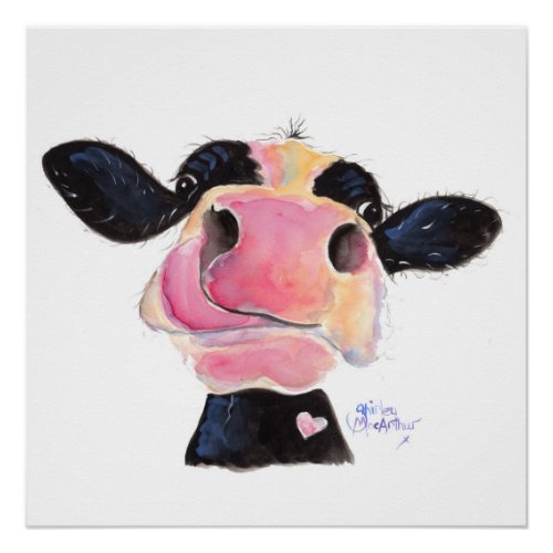 Nosey Cow Jammie Jessie Poster Print