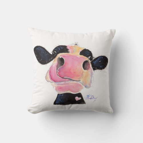 Nosey Cow Jammie Jessie Throw Cushion