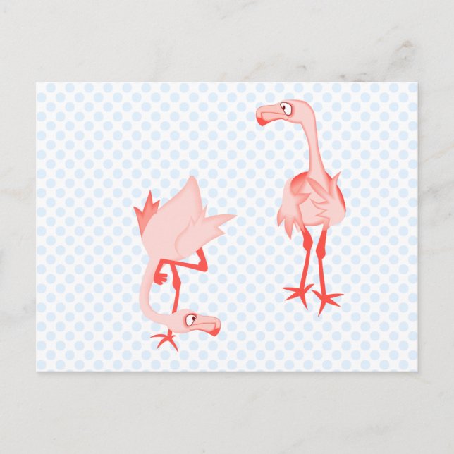 Nosey flamingo postcard (Front)