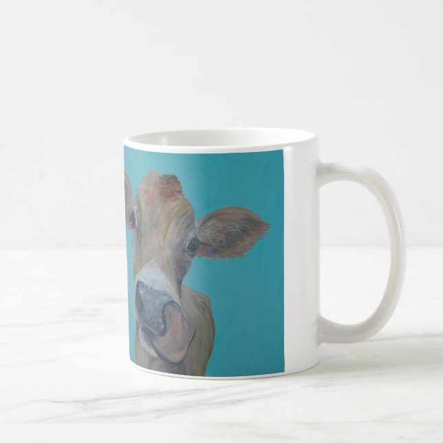 Nosey jersey cow coffee mug (Right)