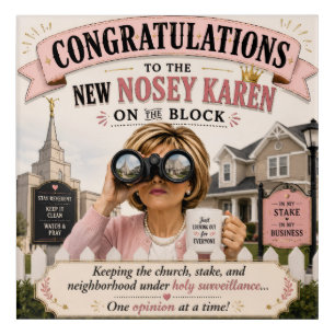 Nosey Karen at Church Funny Church Lady Gossip Hum Acrylic Print
