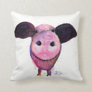Nosey Pig ' Pigs CAN Fly! ' Throw Pillow Cushion