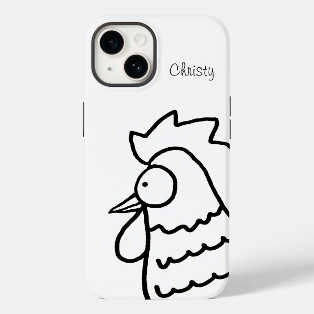 Nosey Rooster Case-Mate iPhone Case (Back)