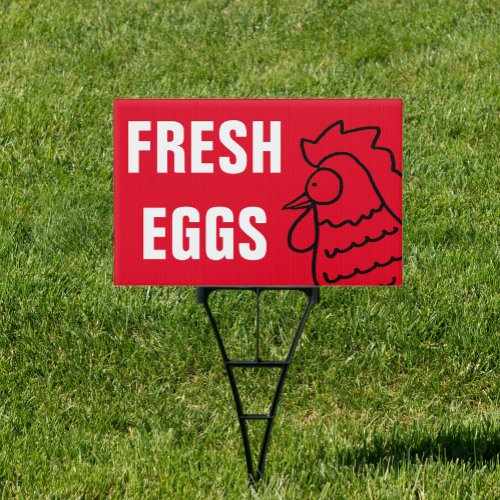 Nosey Rooster Fresh Eggs Sign