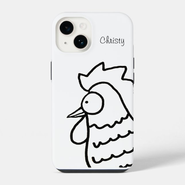 Nosey Rooster Iphone Case (Back)