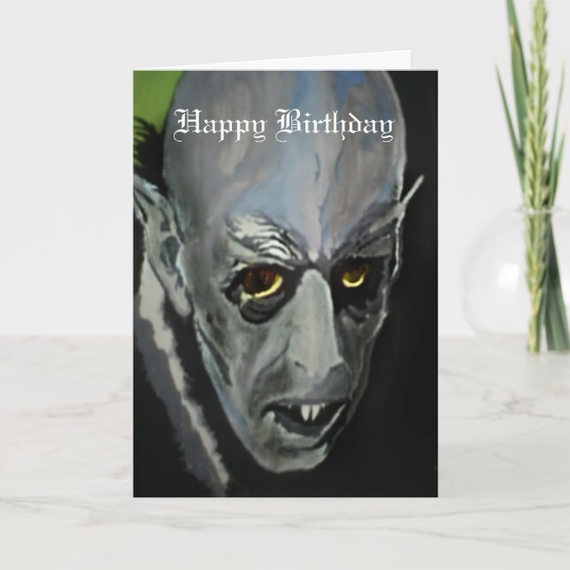'Nosferatu' Birthday Card (Front)