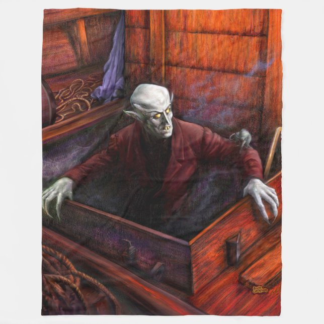 Nosferatu Demeter Full Scene Fleece Blanket (Front)