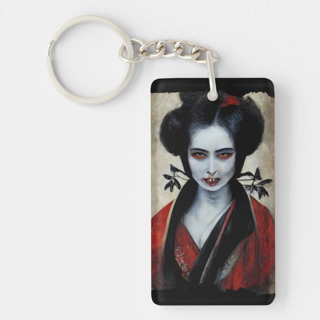 Nosferatu Geisha | Portrait Of A Vampire Keychain (Front)