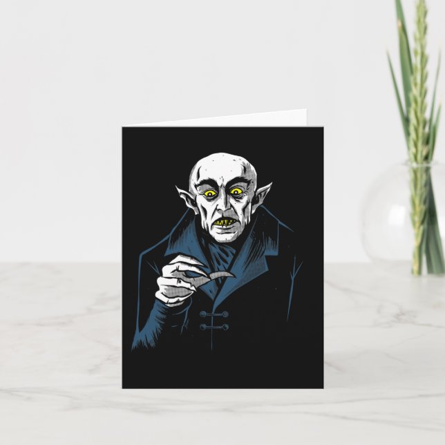 Nosferatu Halloween Vampire  Horror Dracula  Card (Front)