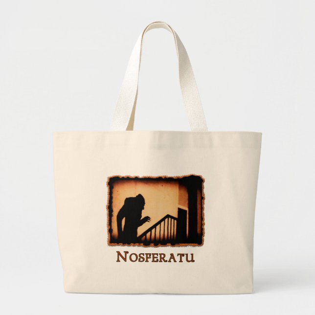 Nosferatu Scary Vampire Products Large Tote Bag (Front)