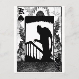 Nosferatu-shadow on the stairs postcard