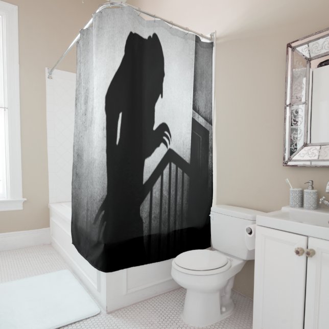 Nosferatu Shadow Shower Curtain (In Situ)