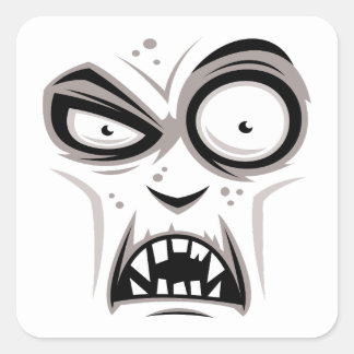 Nosferatu Vampire Face Square Sticker