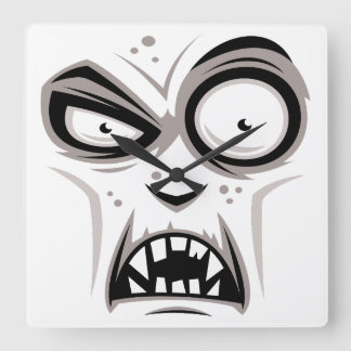 Nosferatu Vampire Face Square Wall Clock