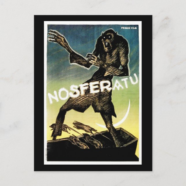 Nosferatu Vintage Movie Poster Postcard (Front)