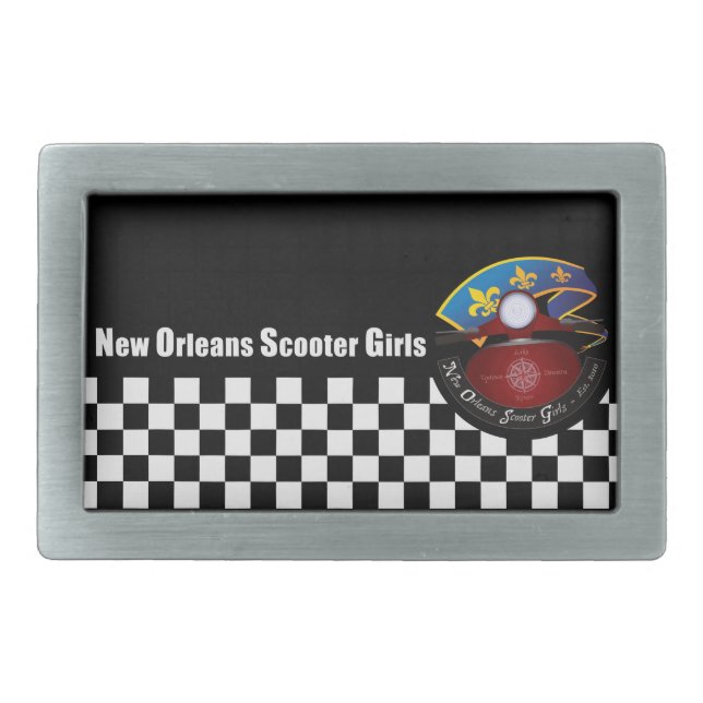 NOSG logo on checkerboard belt buckle (Front)