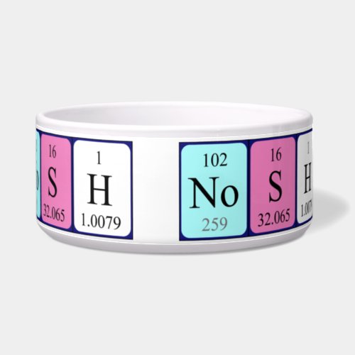 Nosh periodic table name pet bowl 3