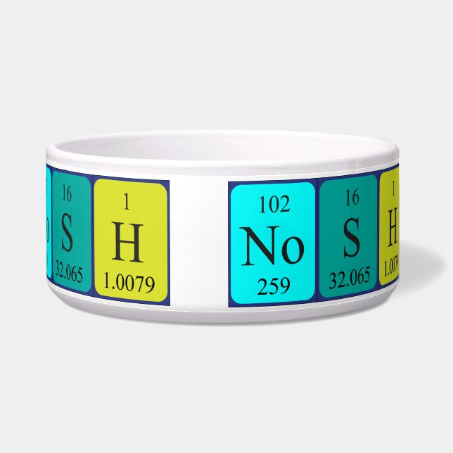 Nosh periodic table name pet bowl 3A (Right)