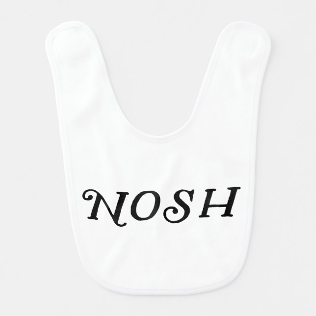 Nosh Yiddish Humor Baby Bib (Front)