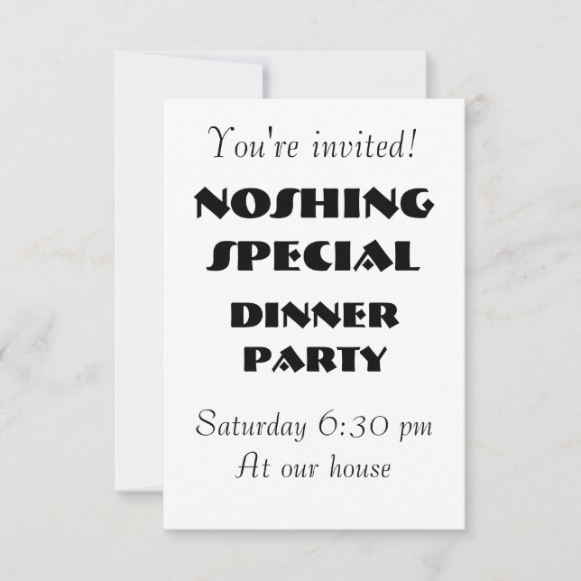 NOSHING SPECIAL Party Invite - Customizable (Front)