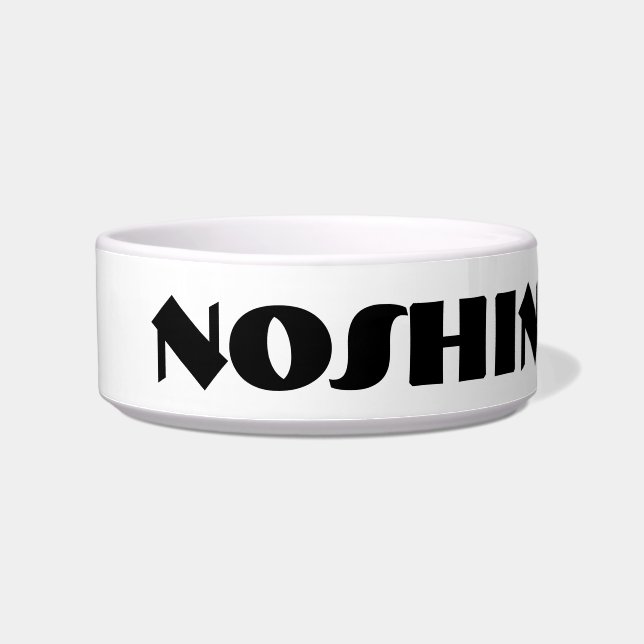 NOSHING SPECIAL Yiddish pun Pet Bowls (Left)