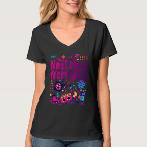 Nostalgia From 90&#39;s Cool 90&#39;s Outfit Illustration  T-Shirt