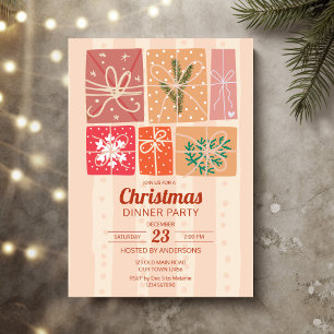 Nostalgia retro Christmas party Invitation