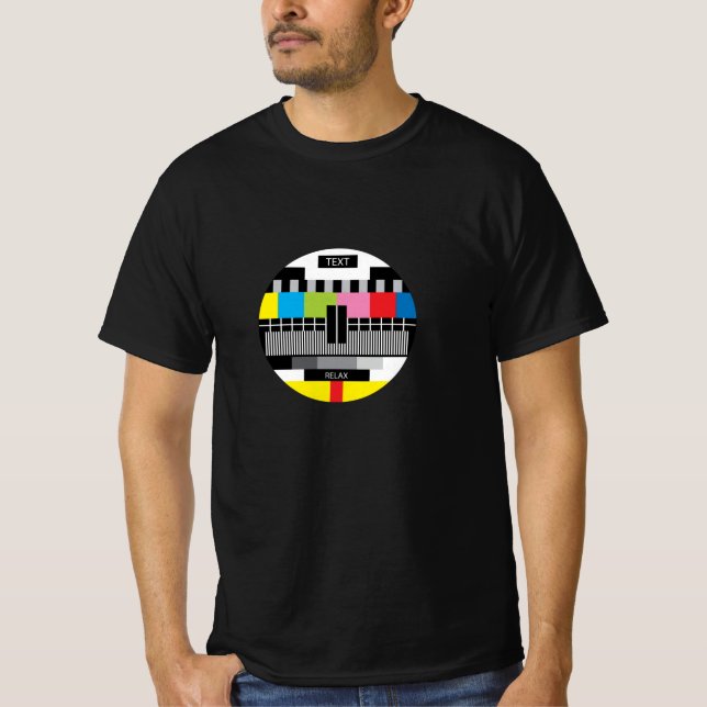 Nostalgia Retro TV No Signal Screen T-Shirt (Front)