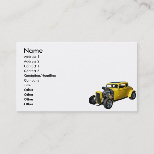Nostalgia Rod Business Card Templates