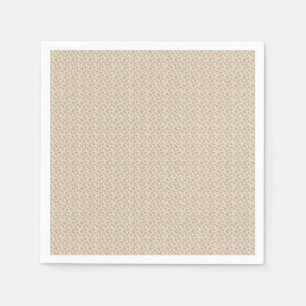 Nostalgic 1940s Dusty Rose & Sage Utility Floral Napkins