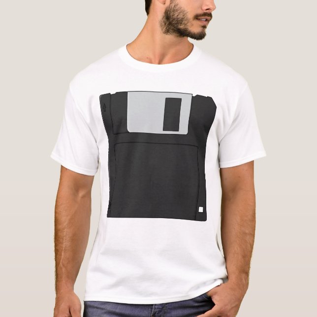 Nostalgic 3½ inch Diskette Retro Floppy Disk T-Shirt (Front)