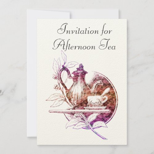 Nostalgic Afternoon Tea Invitation