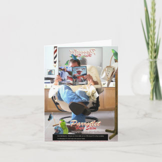 Nostalgic American cowboy at baber shop note card